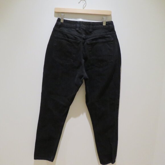 DECADE STUDIO Pamela Slim Tapered High Rise Jeans in Black Denim Minimalist 28 - Picture 9 of 13